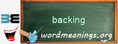 WordMeaning blackboard for backing